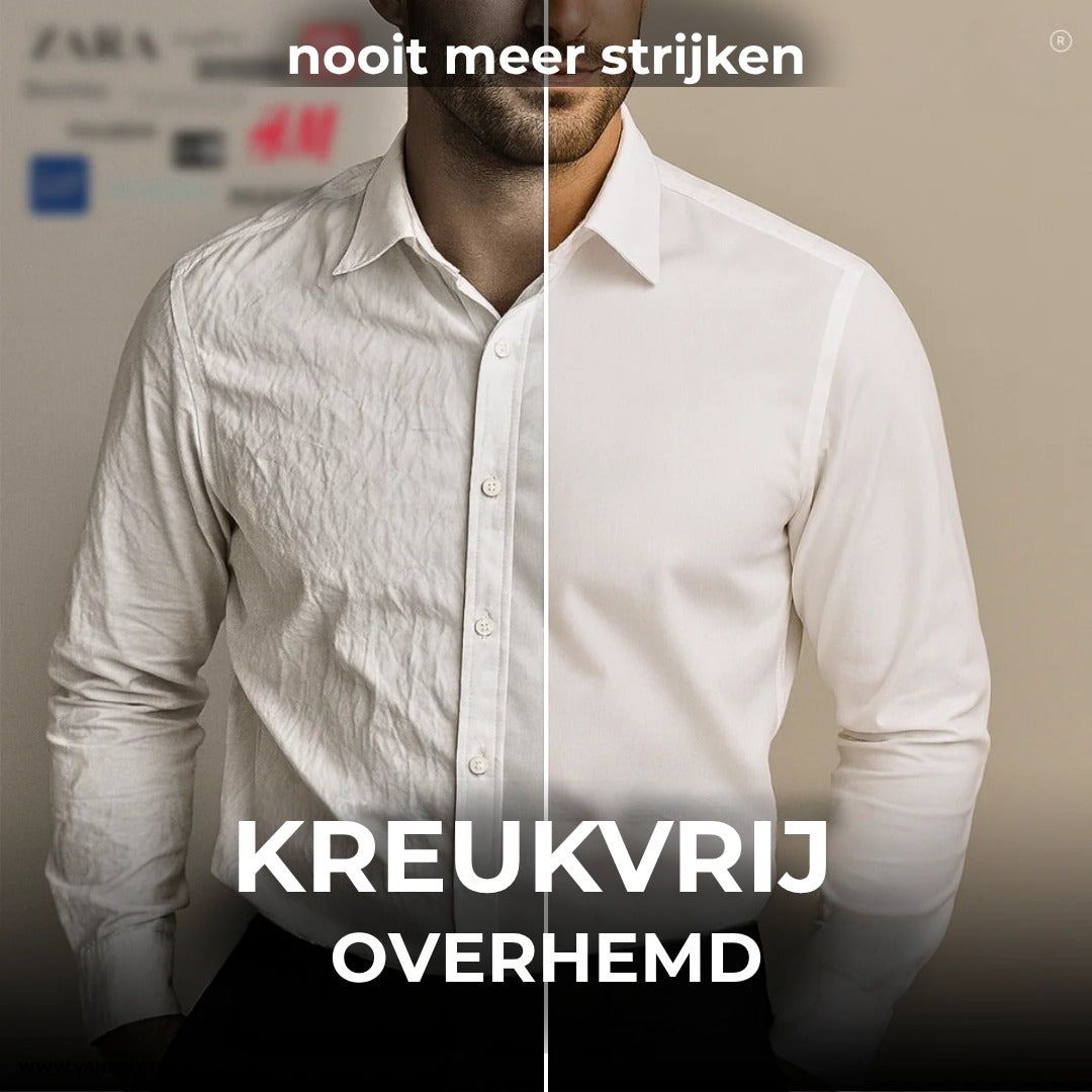 Van Delft Mode® | Comfortabele Antikreuk heren overhemd (TIJDELIJK 1+1 GRATIS!)