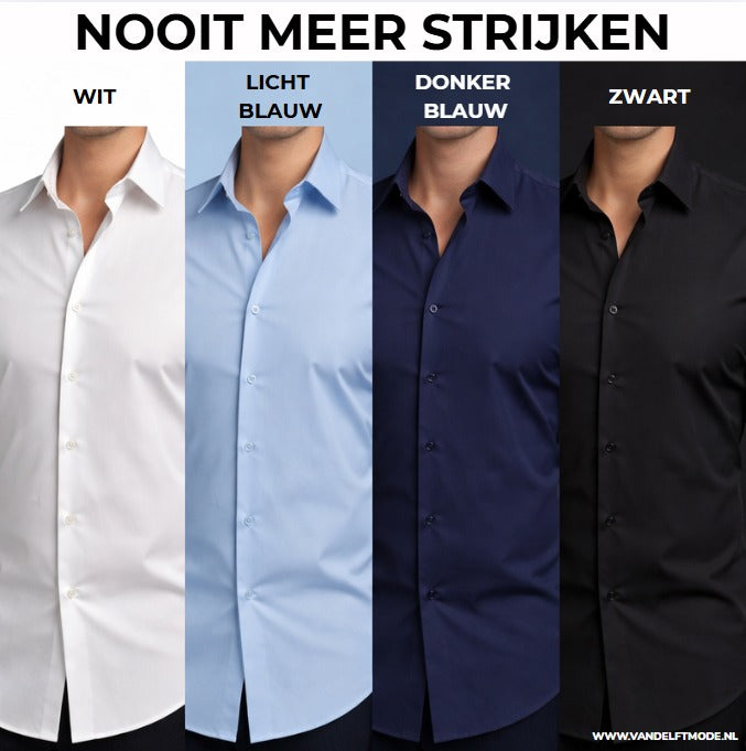 Van Delft Mode® | Comfortabele Antikreuk heren overhemd (TIJDELIJK 1+1 GRATIS!)