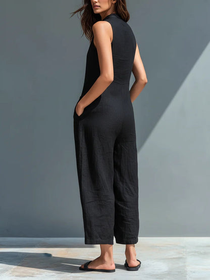 Lotte™ | Minimalistische mouwloze jumpsuit