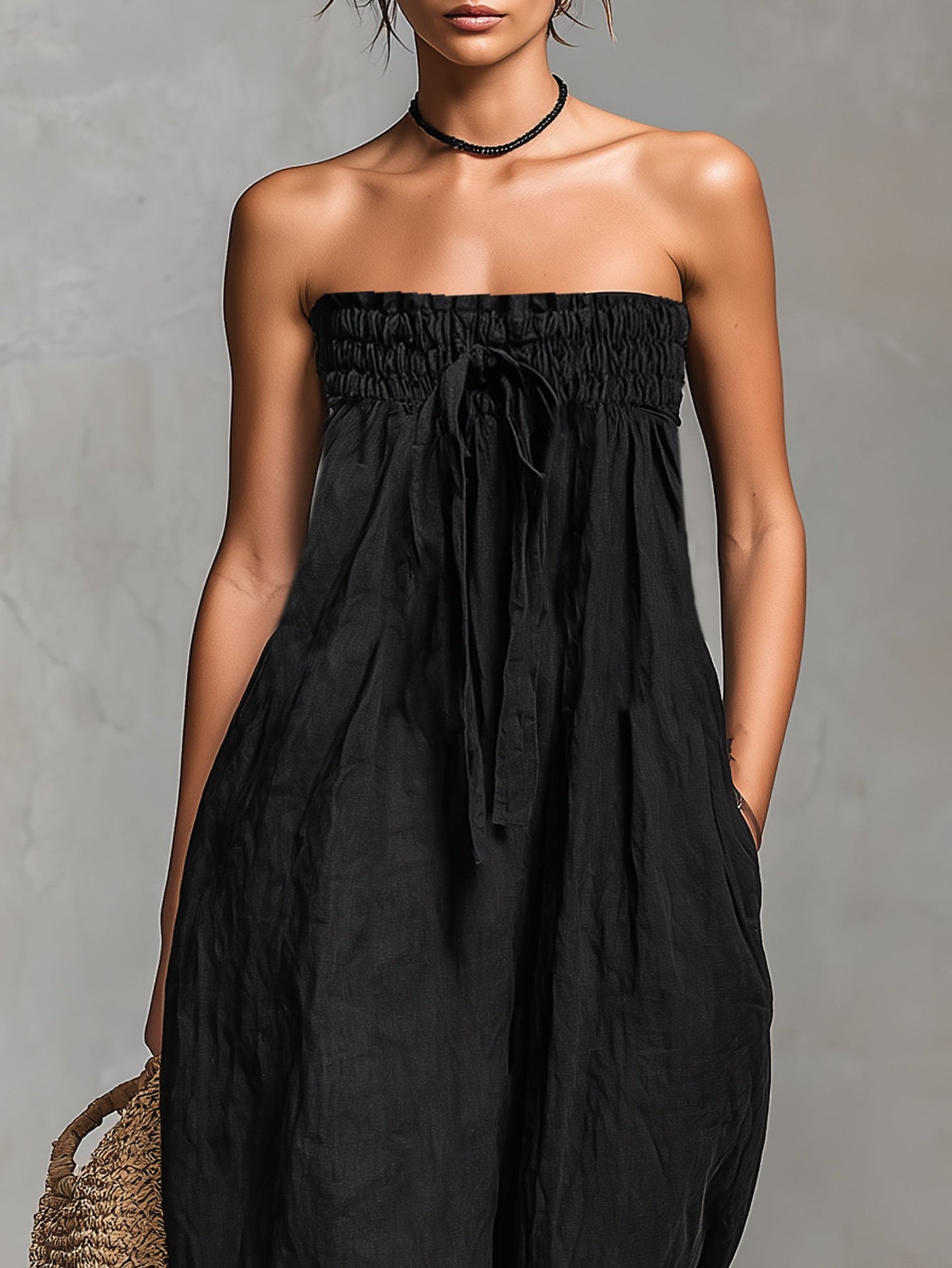 Nina™ | Elegante jumpsuit zonder schouderbanden