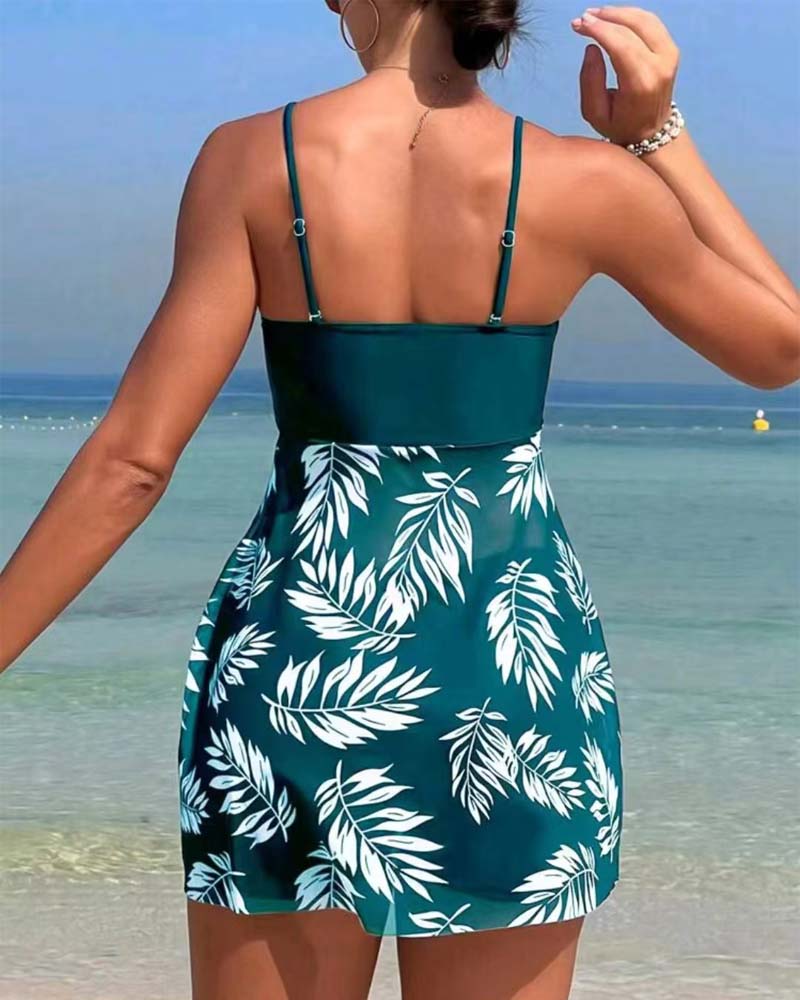 Sexy Gedrukte Mesh Tankini