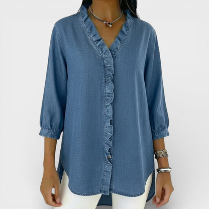 Van Delft Mode® | Elegante blouse met ruffles