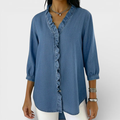 Van Delft Mode® | Elegante blouse met ruffles