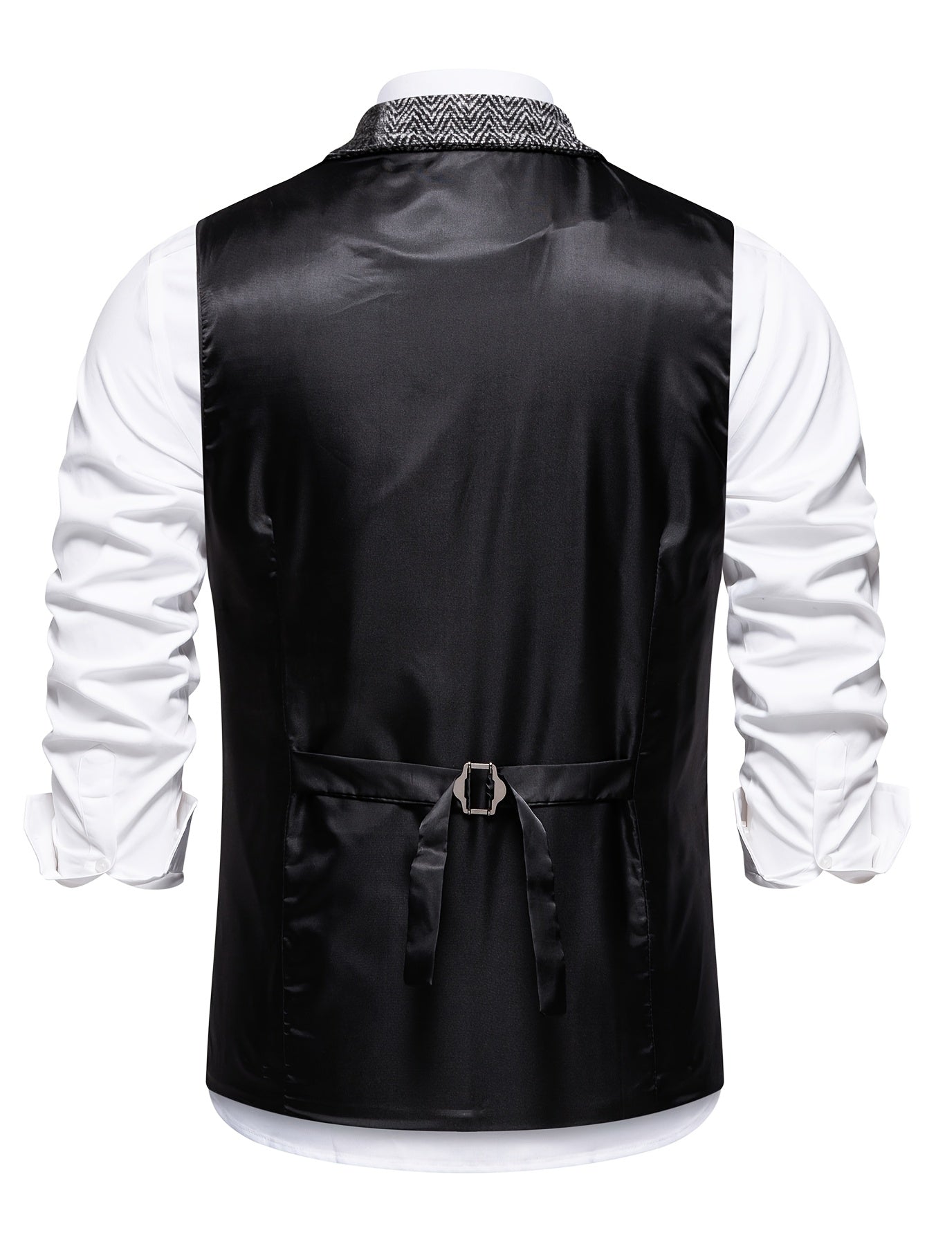 Van Delft Mode® | Tweedvest met visgraatpatroon voor heren