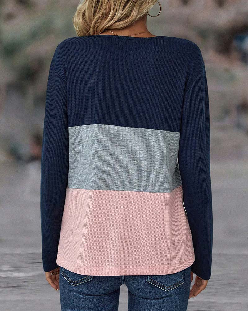 Van Delft Mode® | Kleurrijke Top met Kraag