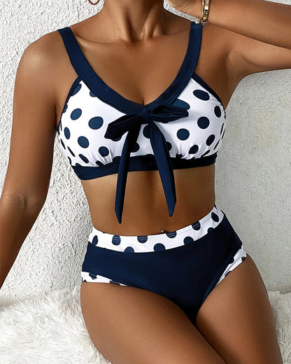 Casual Polka Dot Print Tweedelige Bikini