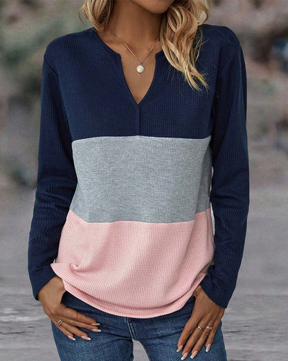 Van Delft Mode® | Kleurrijke Top met Kraag