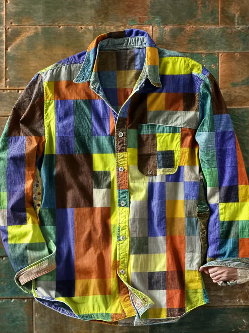 Van Delft Mode® | Comfortabel Patchwork Overhemd