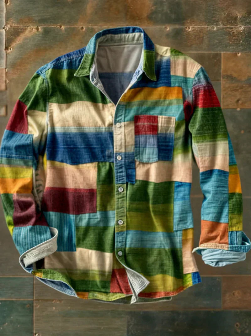 Van Delft Mode® | Comfortabel Patchwork Overhemd