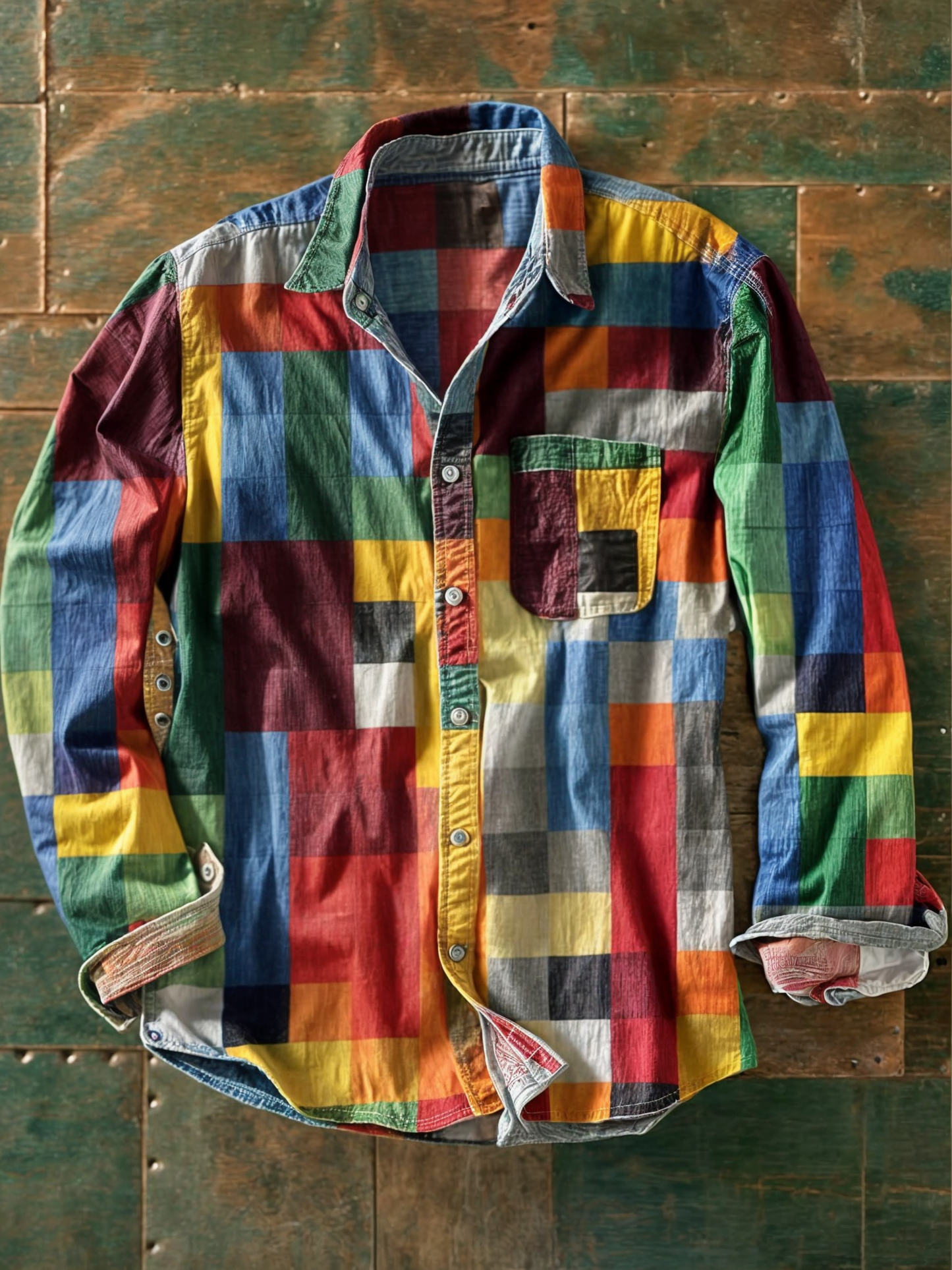 Van Delft Mode® | Comfortabel Patchwork Overhemd