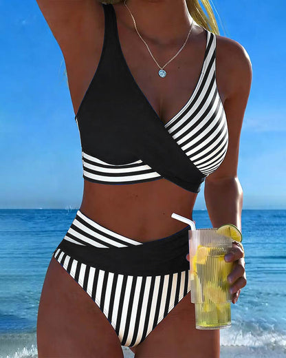 Kruisgestreepte Bikini