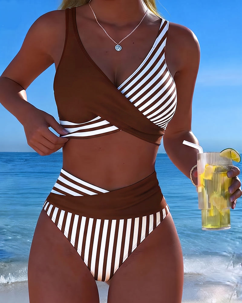 Kruisgestreepte Bikini