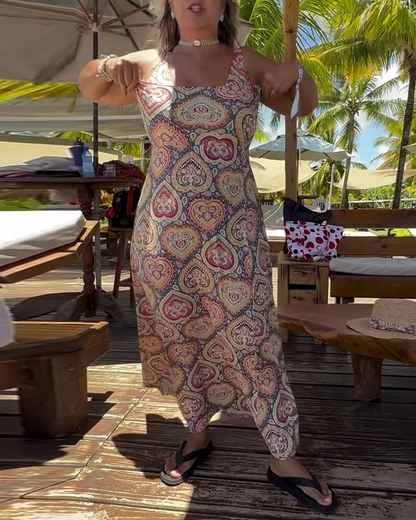 Strapless Hart Vakantie Print Badpak
