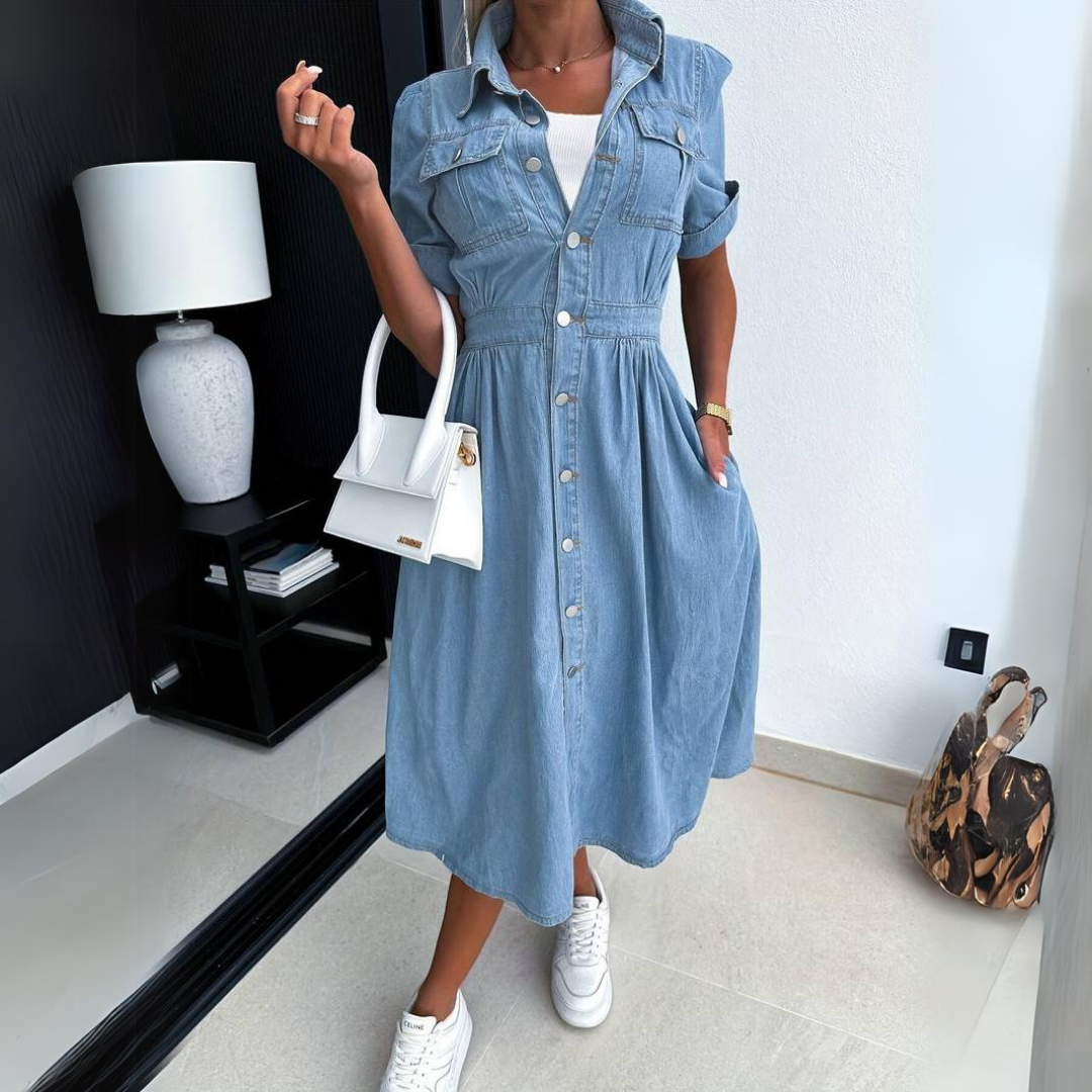 Van Delft Mode® | Casual Denim Jurk