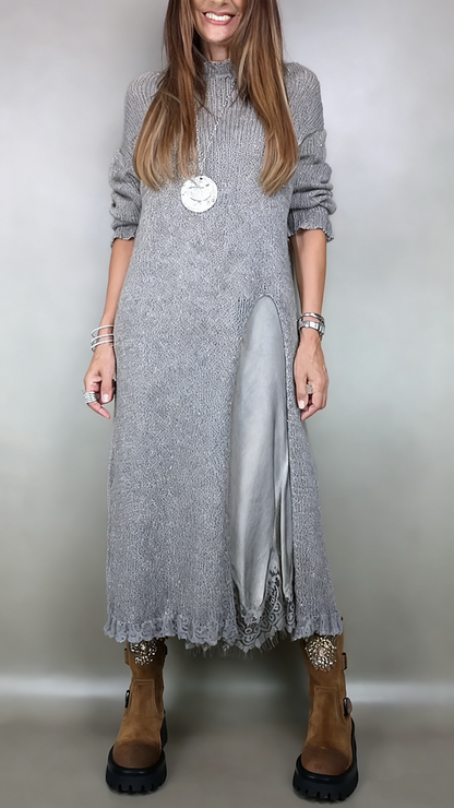 Van Delft Mode® | Complete stijlvolle outfit  (Lange trui + jurk)