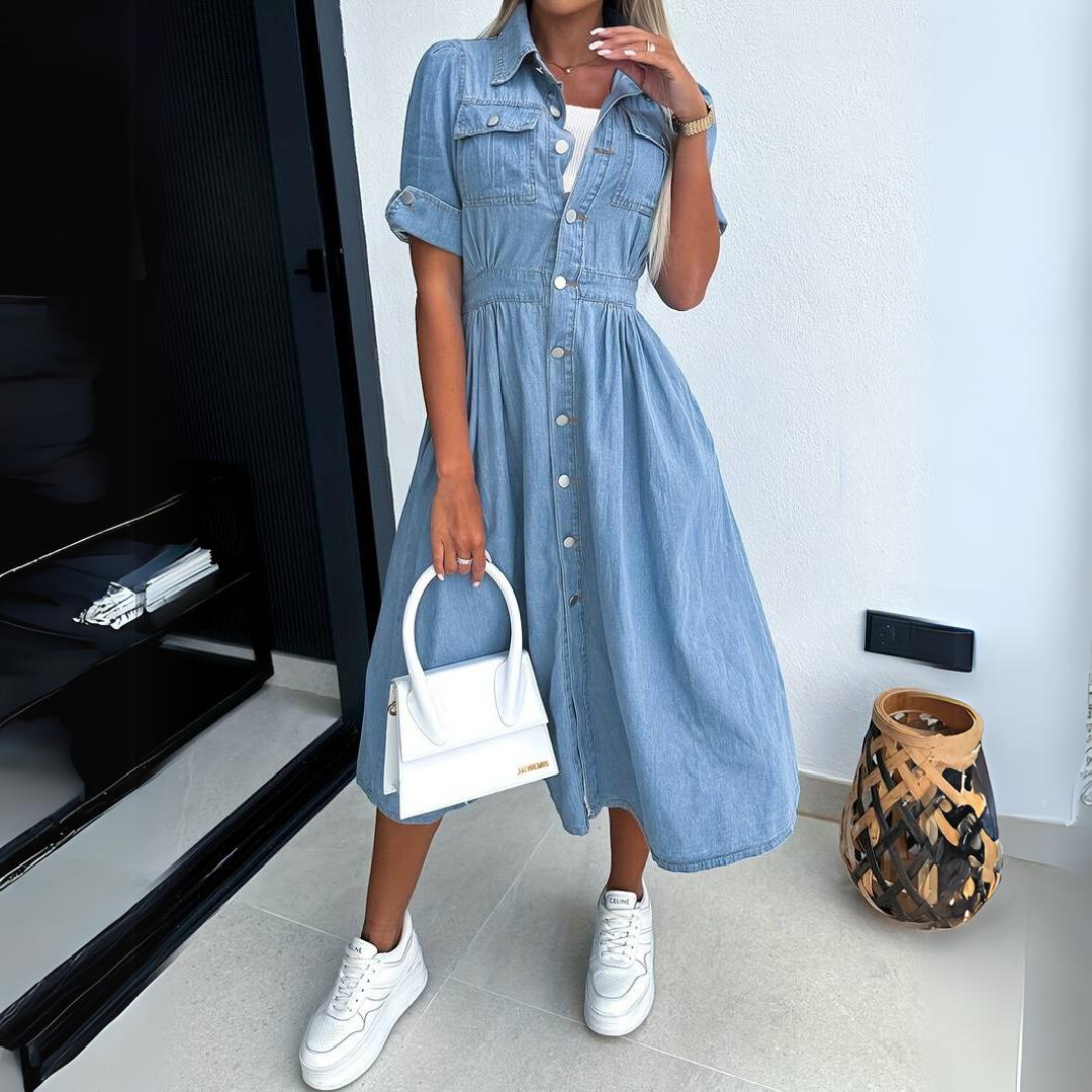 Van Delft Mode® | Casual Denim Jurk