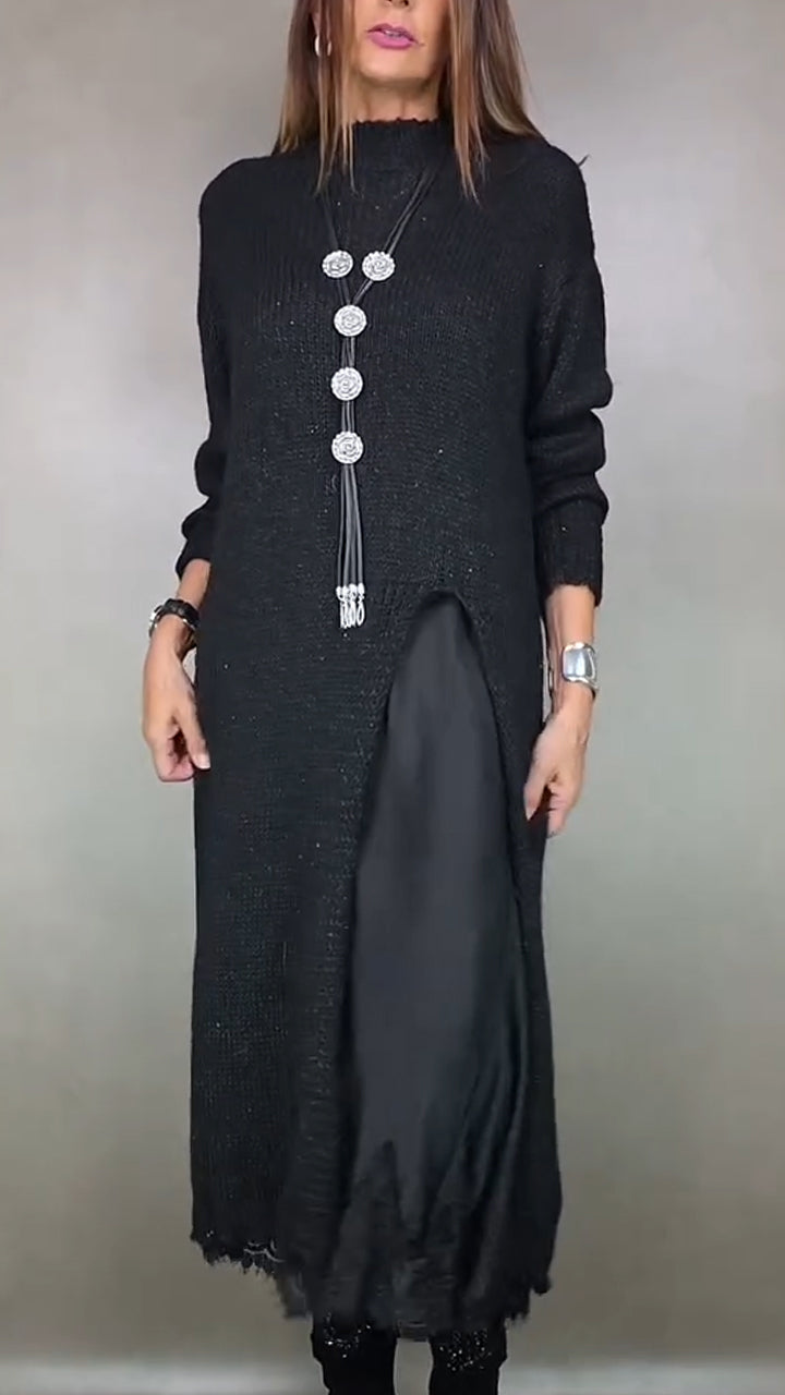 Van Delft Mode® | Complete stijlvolle outfit  (Lange trui + jurk)