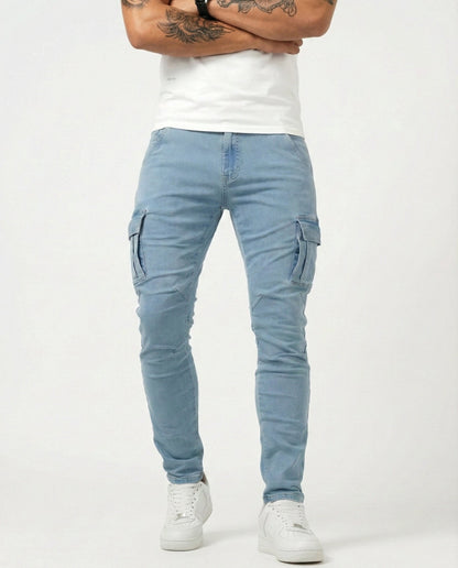 Van Delft Mode® | Flexibele denim jeans met zijzakken