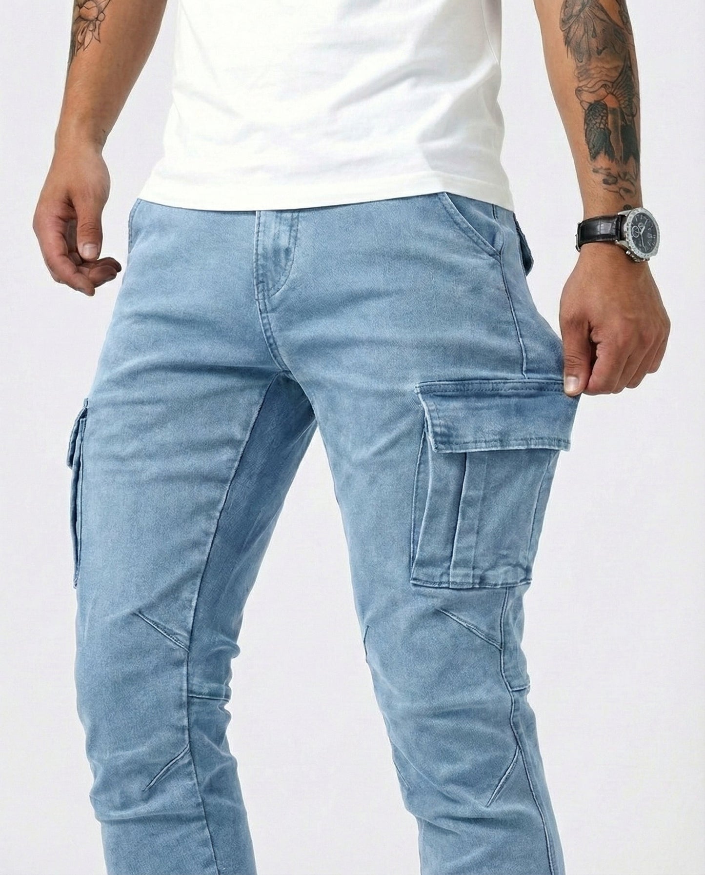 Van Delft Mode® | Flexibele denim jeans met zijzakken