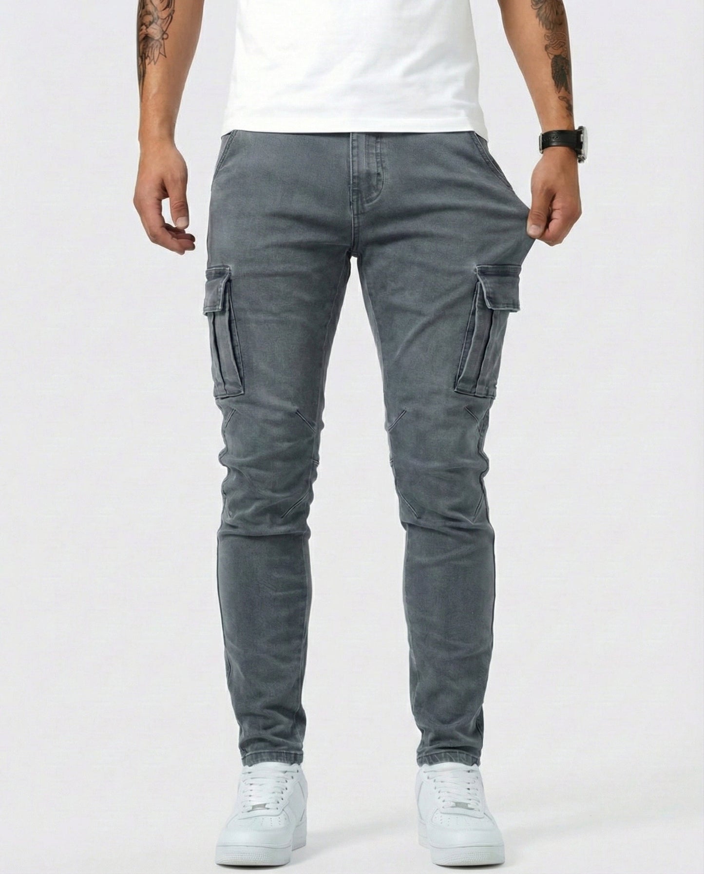 Van Delft Mode® | Flexibele denim jeans met zijzakken