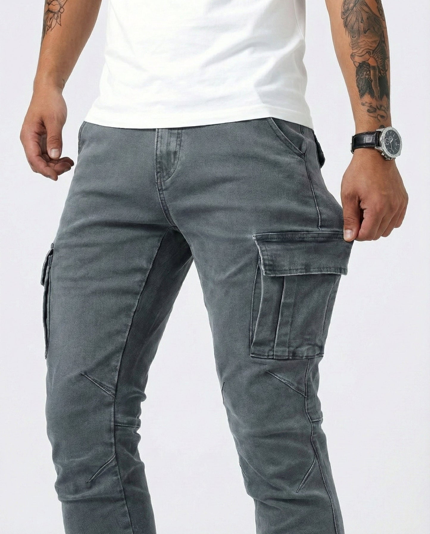 Van Delft Mode® | Flexibele denim jeans met zijzakken