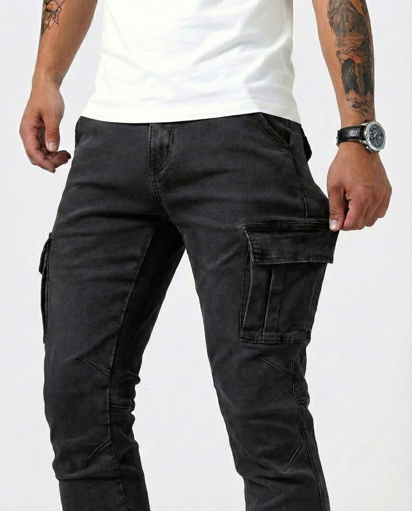 Van Delft Mode® | Flexibele denim jeans met zijzakken