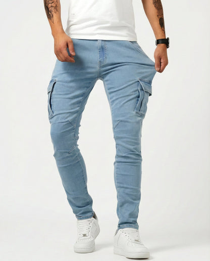 Van Delft Mode® | Flexibele denim jeans met zijzakken