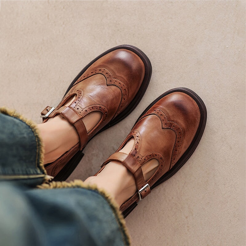 Van Delft Mode®| Elegante Everyday Leren Mary Janes