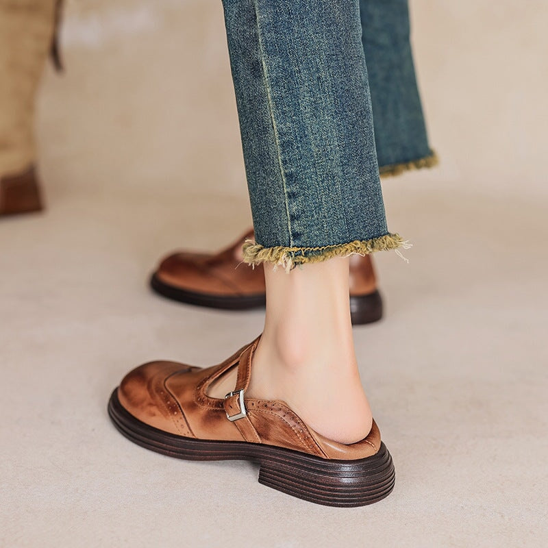 Van Delft Mode®| Elegante Everyday Leren Mary Janes