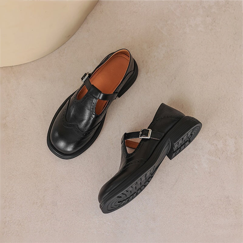 Van Delft Mode®| Elegante Everyday Leren Mary Janes