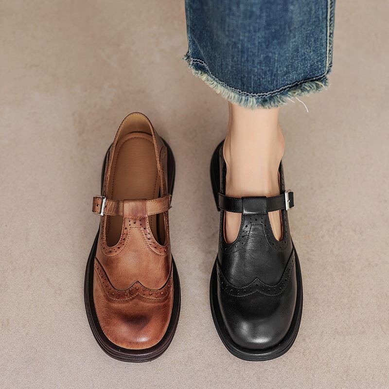 Van Delft Mode®| Elegante Everyday Leren Mary Janes