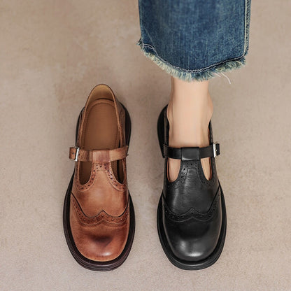 Van Delft Mode®| Elegante Everyday Leren Mary Janes