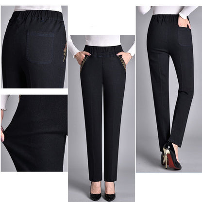Van Delft Mode® | Damesjeans met zijzakken en elastische taille