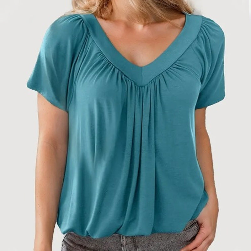 Van Delft Mode® | Elegant dames t-shirt met v-hals