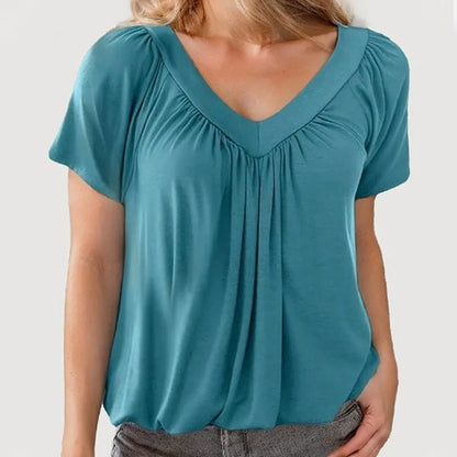 Van Delft Mode® | Elegant dames t-shirt met v-hals