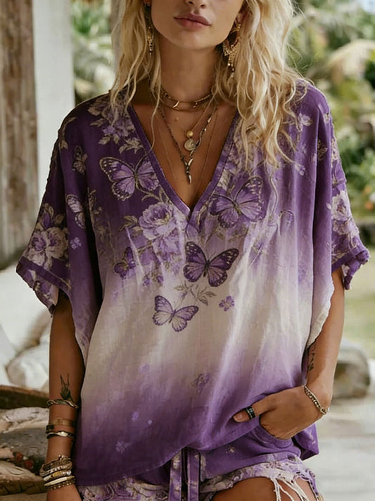 Casual T-shirt met bloemenprint voor dames