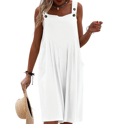 Van Delft Mode® | Mouwloze jumpsuit met wijde pijpen
