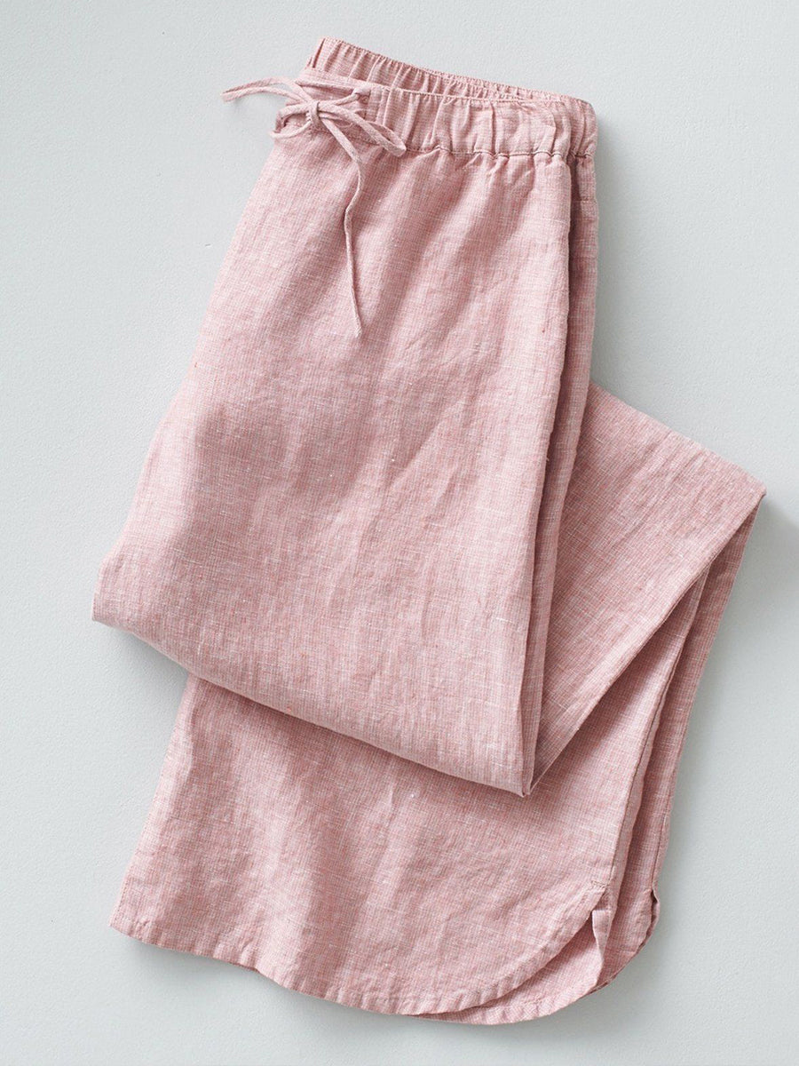 Effen linnen broek voor vrouwen