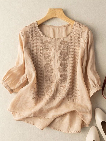 Dames casual effen overhemden
