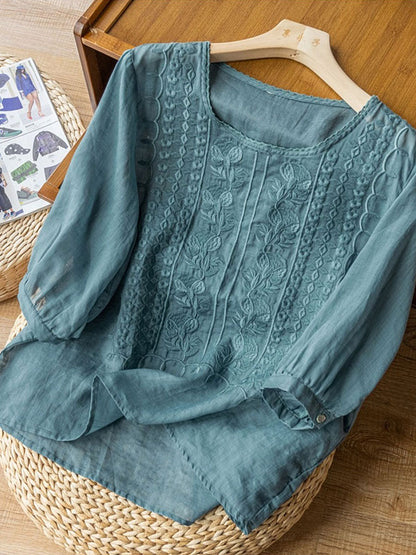 Dames casual effen overhemden