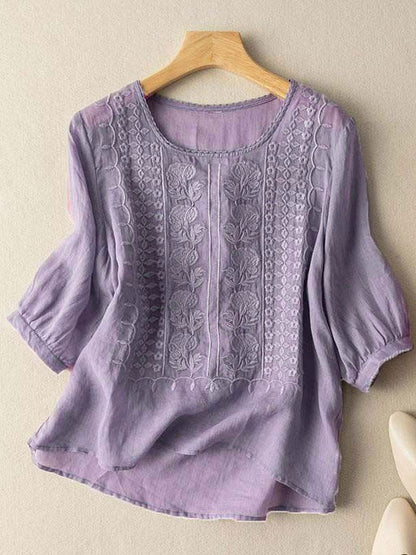 Dames casual effen overhemden