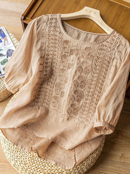 Dames casual effen overhemden