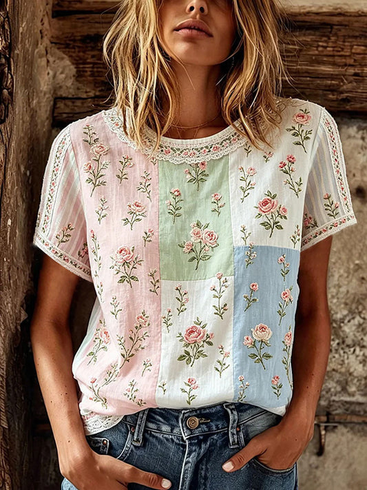 Casual T-shirt met bloemenprint voor dames