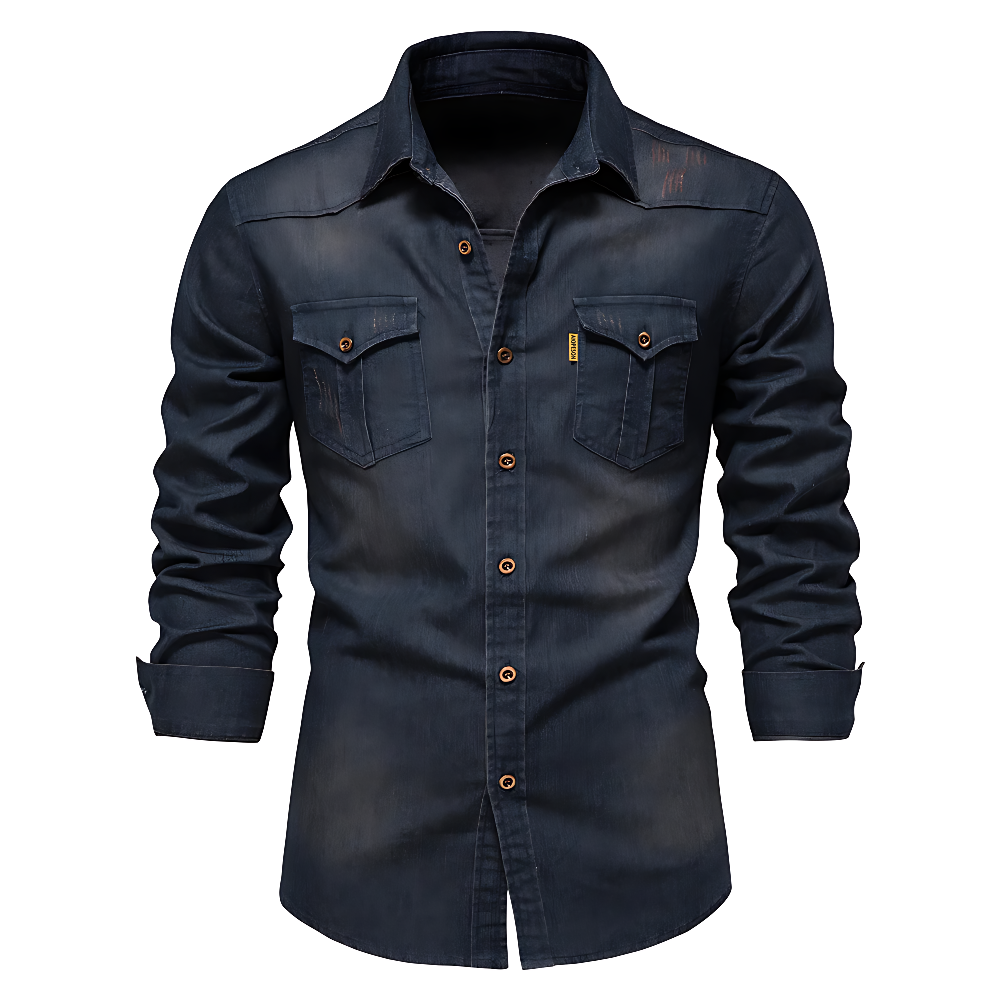 Van Delft Mode® | Katoenen denim overhemd