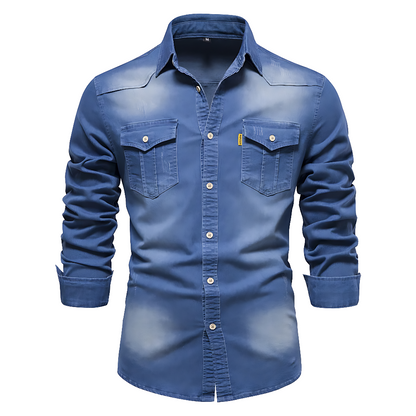 Van Delft Mode® | Katoenen denim overhemd
