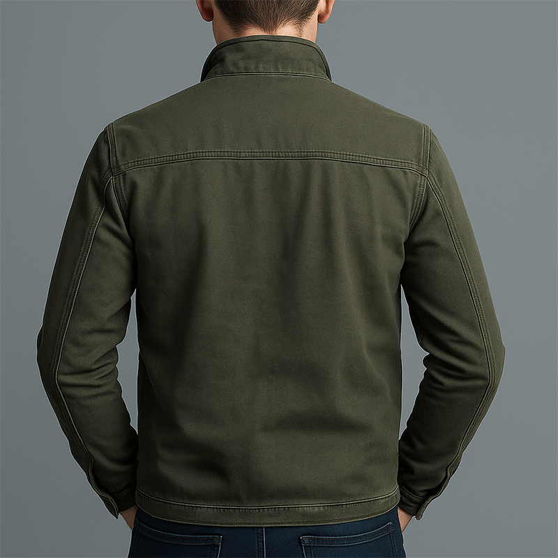 Van Delft Mode® | Vintage Katoenen Jas Met Rits
