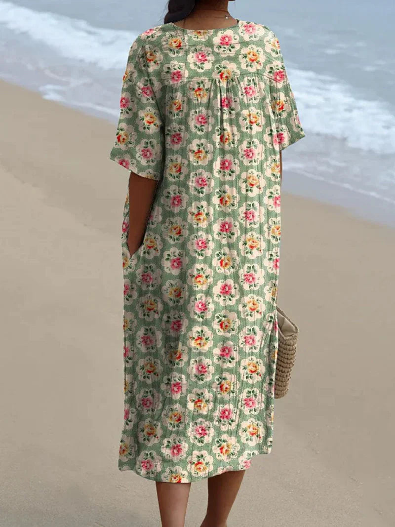 Van Delft Mode® | Zomerse bloemenprint jurk