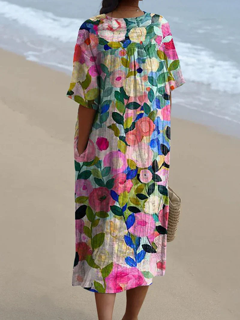 Van Delft Mode® | Zomerbries Geprinte Jurk